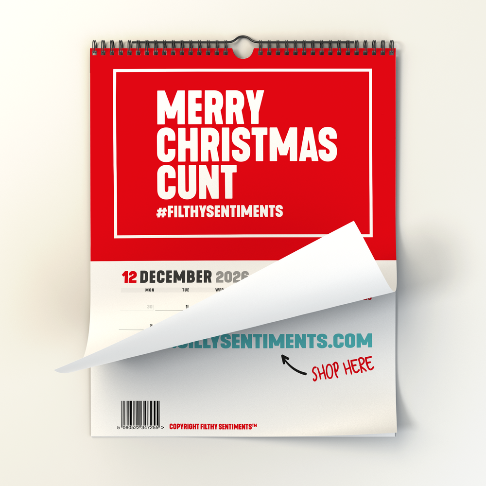 2026 Black Filthy Sentiments Wall Calendar #13 image